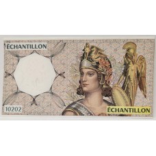 FRENCH INDO CHINA 1940 . ECHANTILLON COLOUR TRIAL BANKNOTE